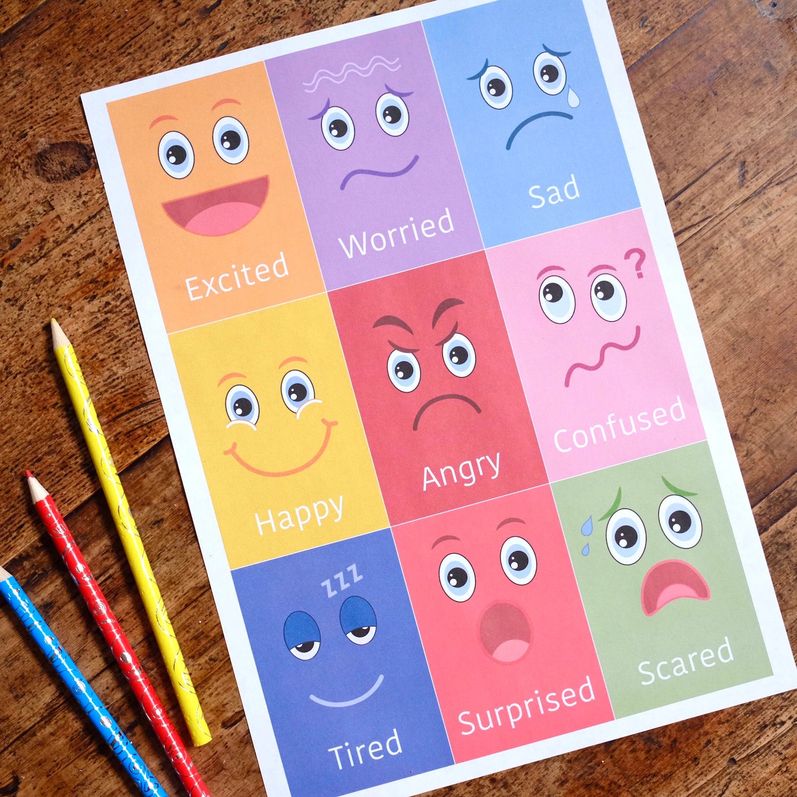 Emotion Cards - Printable Digital Download