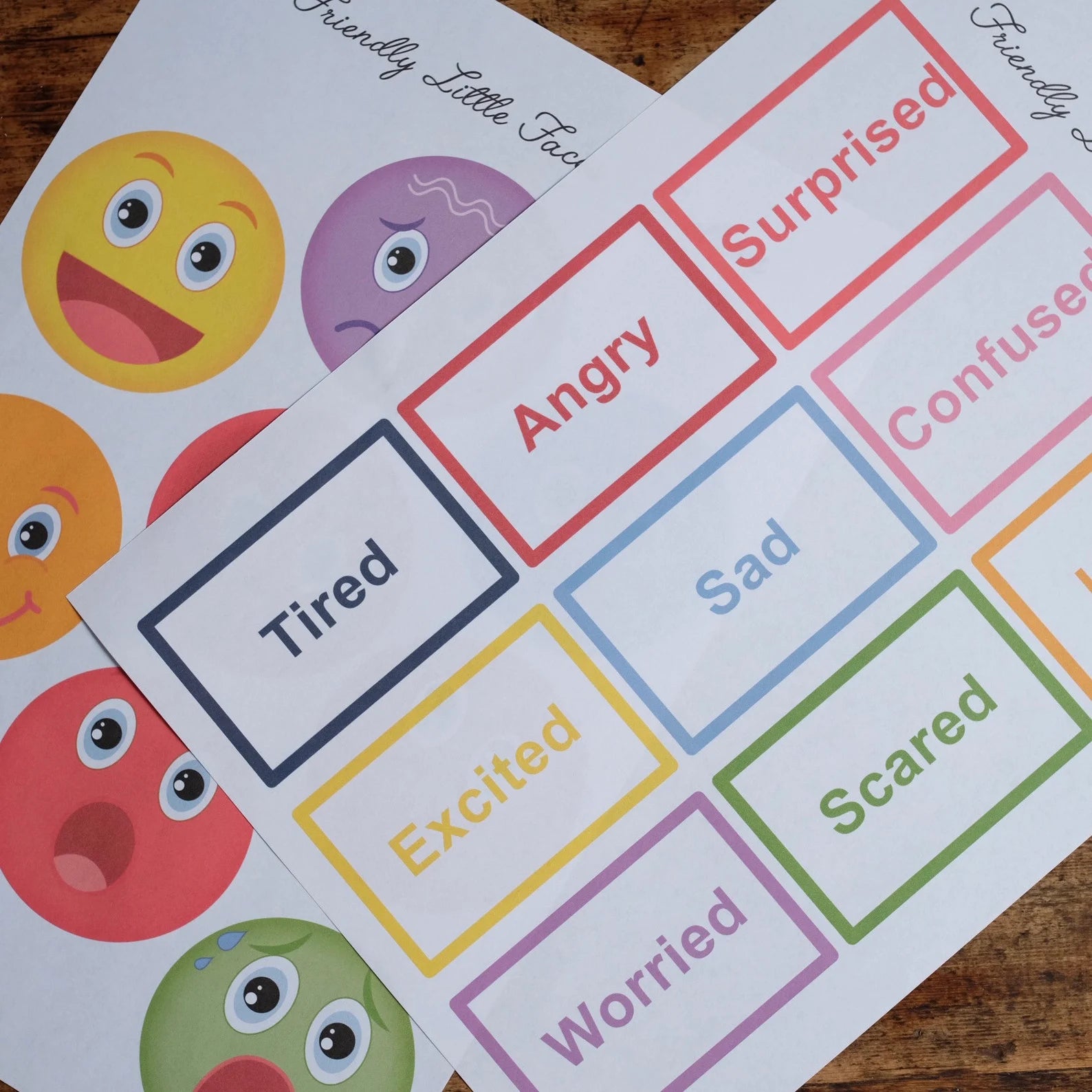 Emotion Faces - Printable Digital Download