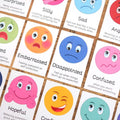 18 Emotion Flashcards - Printable Digital Download - Emotion faces and descriptions