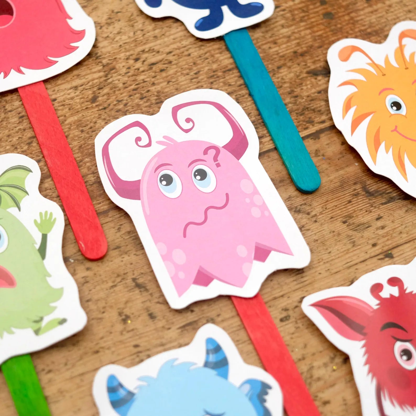 Monster Emotion Faces - Match the emotions - Printable Digital Download