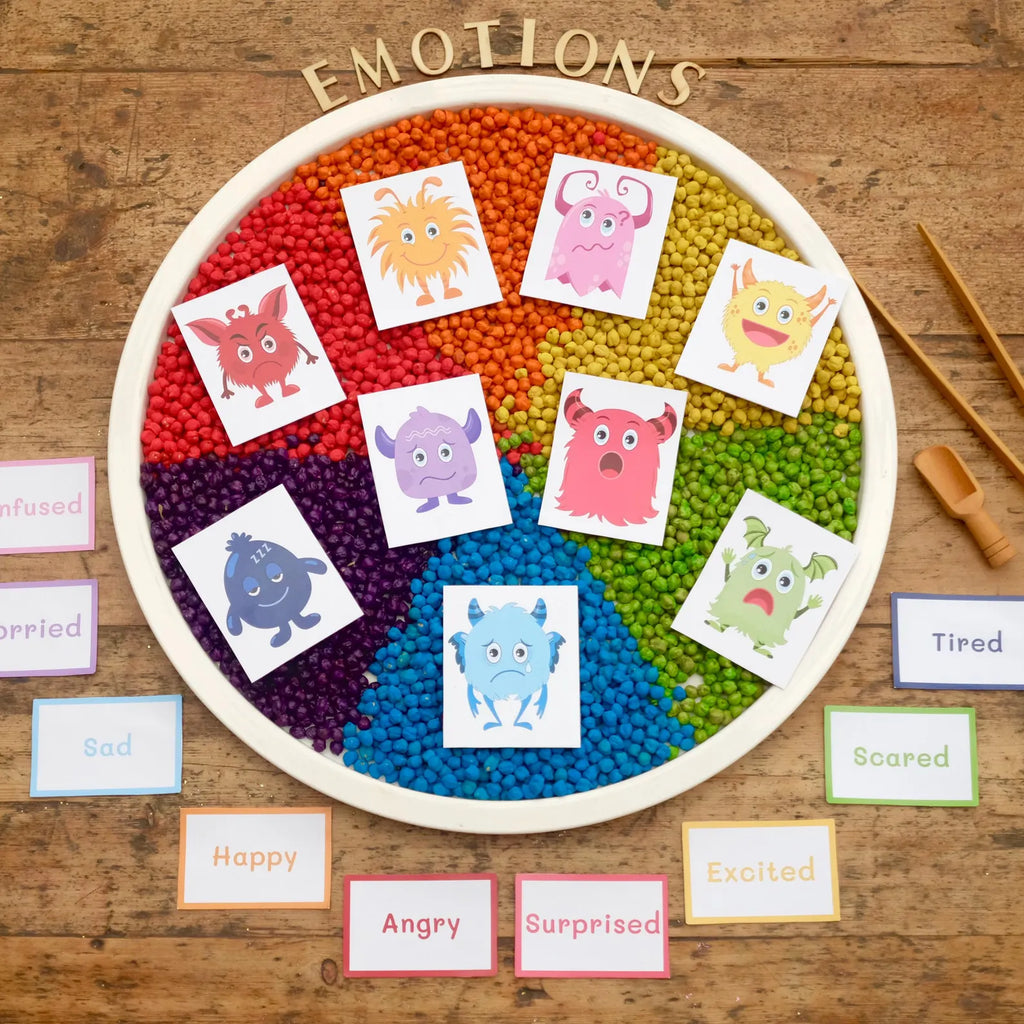 Monster Emotion Faces - Match the emotions - Printable Digital Download