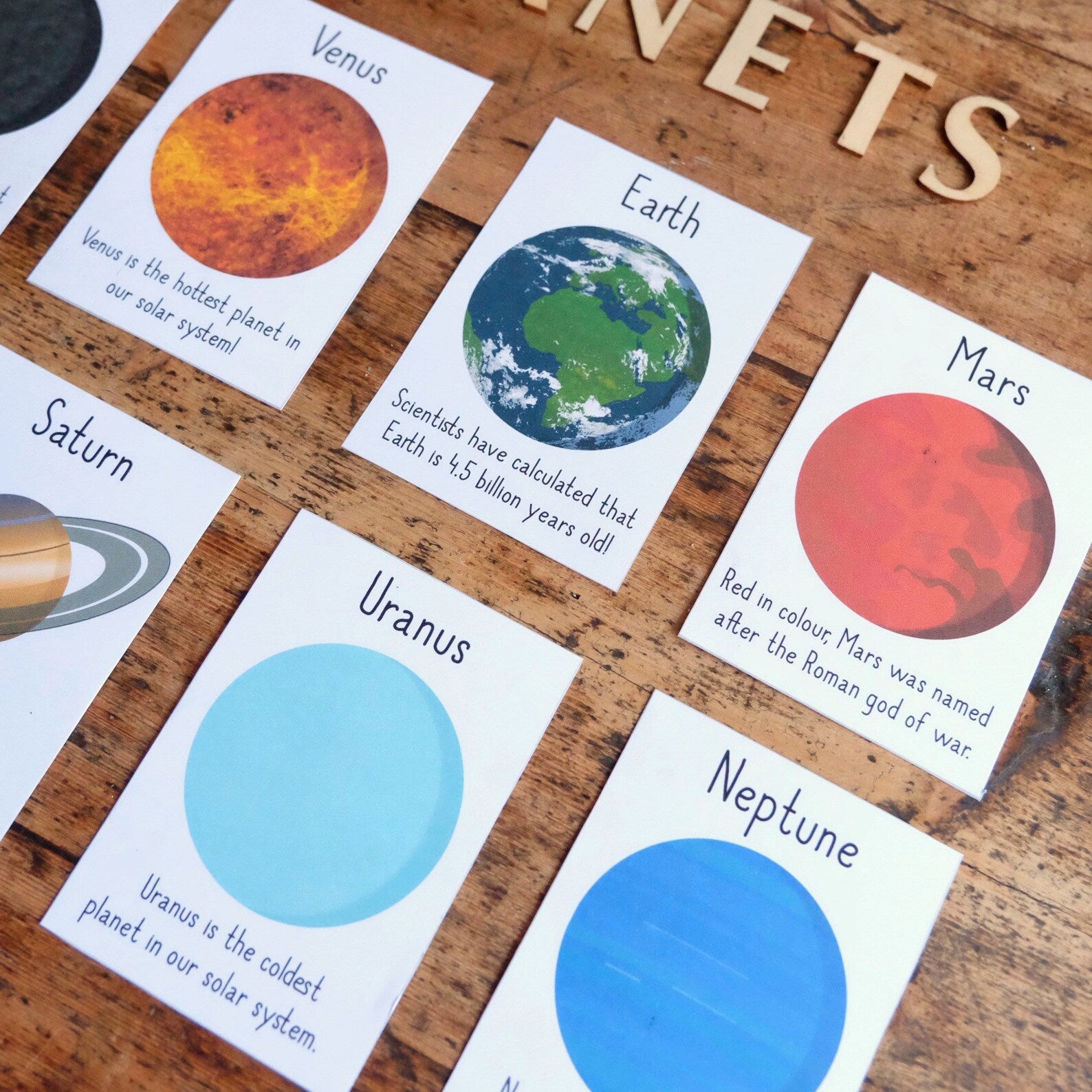 Planets - Flashcards - Printable Digital Download