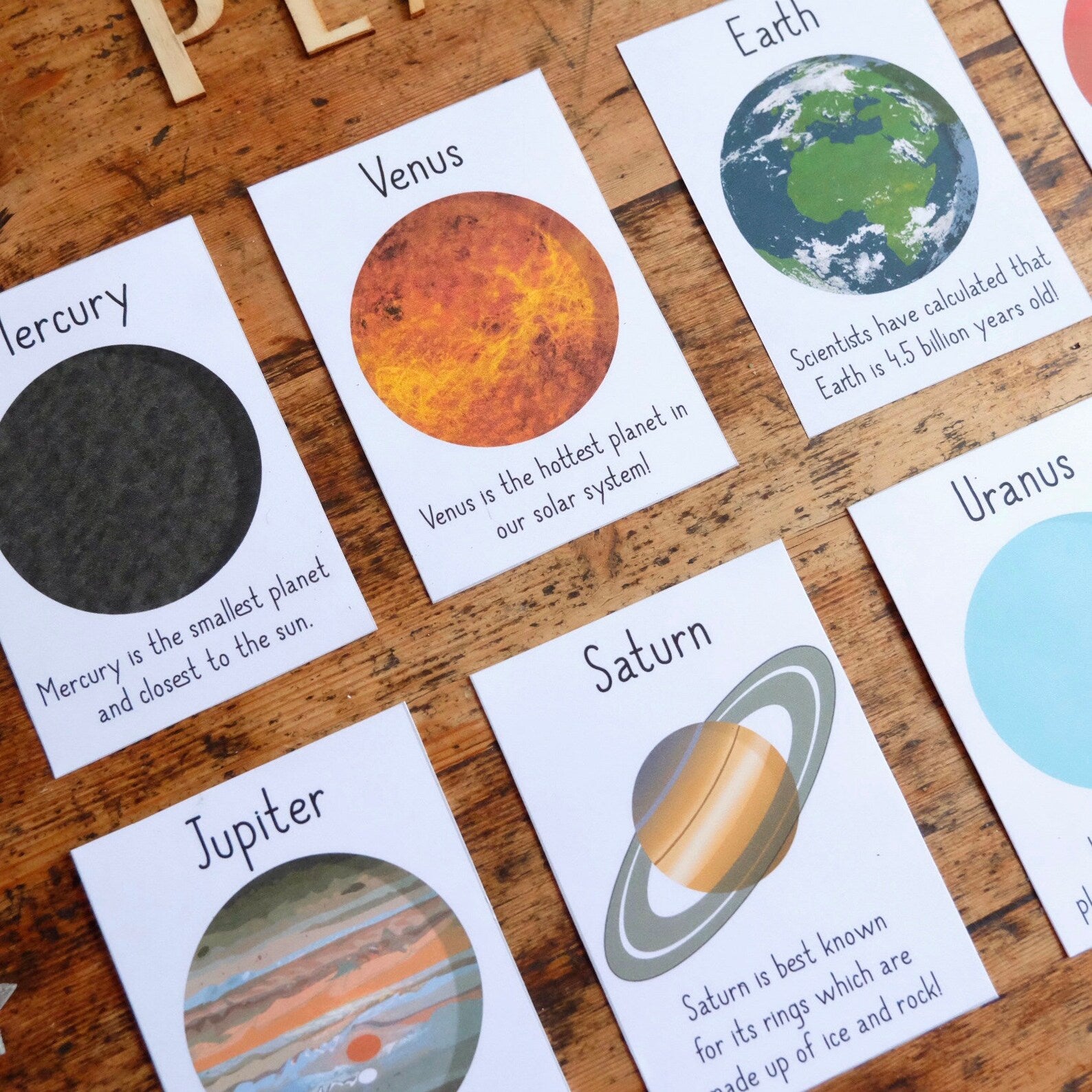 Planets - Flashcards - Printable Digital Download